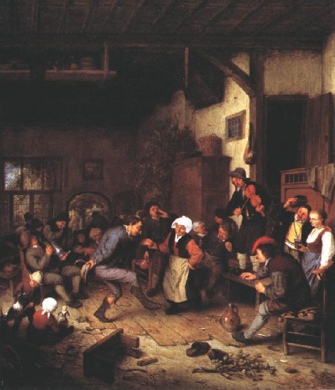 OSTADE, Adriaen Jansz. van Merrymakers in an Inn ag oil painting image
